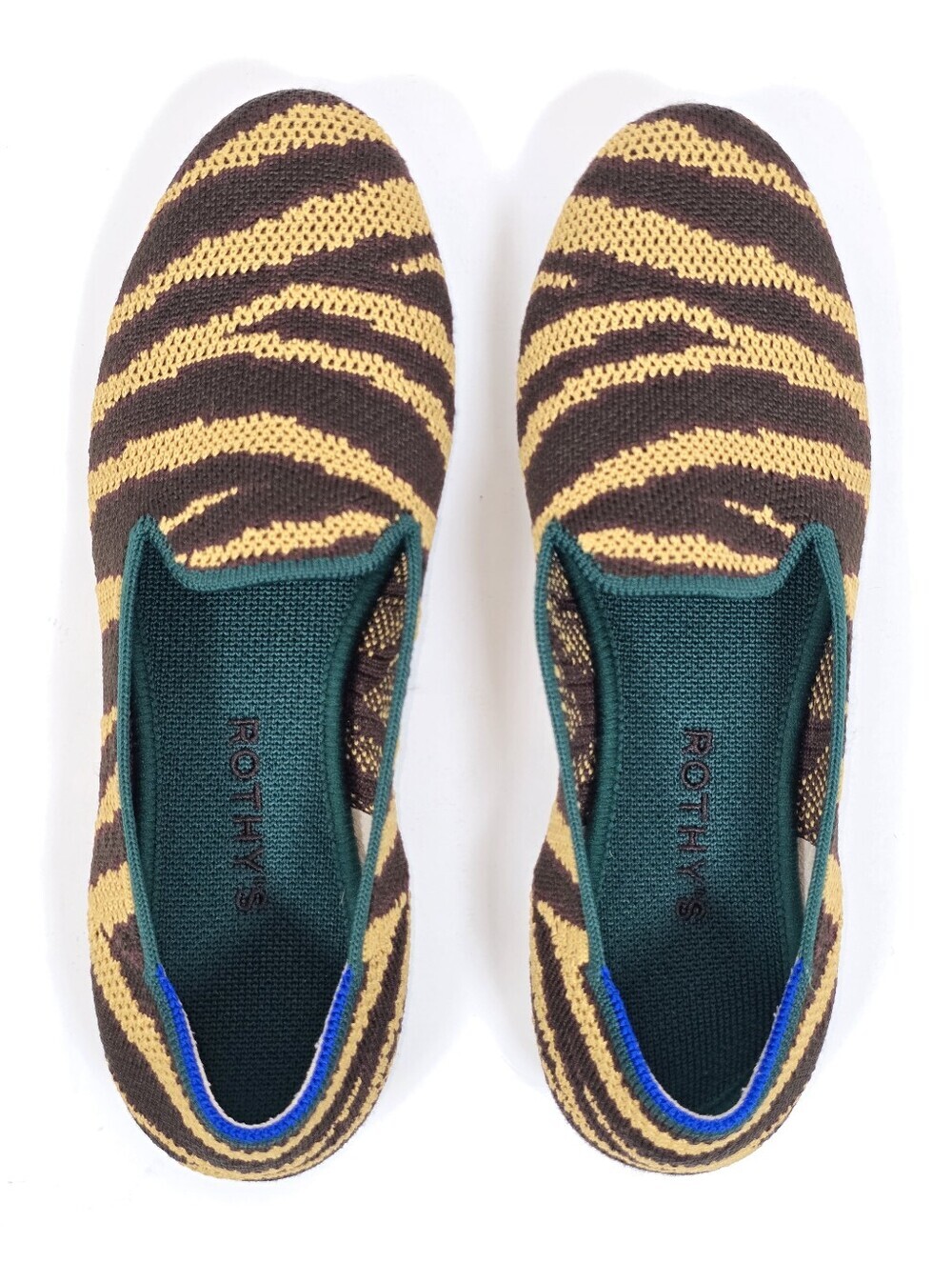 Rothy's The Loafer Retired Chai Zebra Sz.8 Knit Slip On Flats